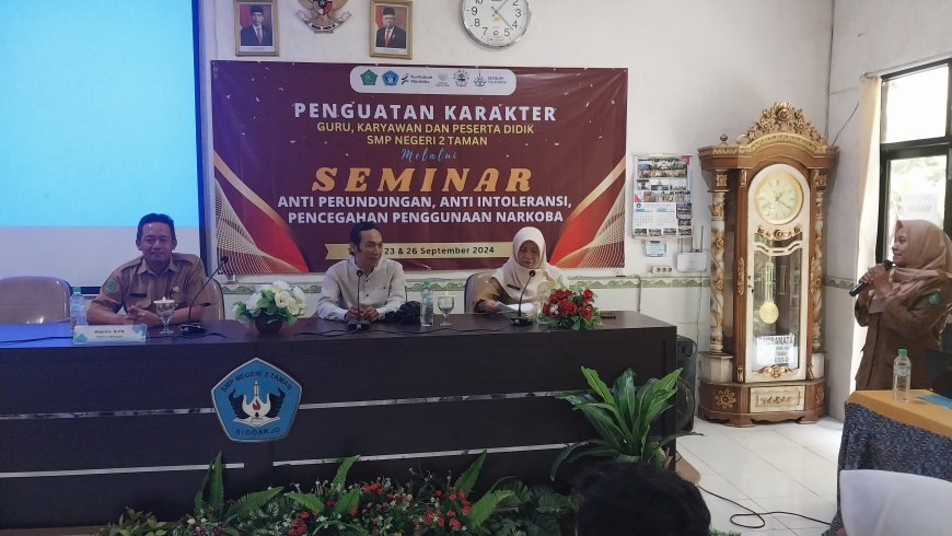 Penguatan Karakter Guru, Karyawan, dan Peserta Didik SMPN 2 Taman melalui Seminar Anti Perundungan dan Pencegahan Intoleransi