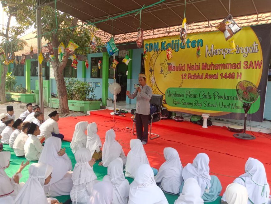 Meriahnya Maulid Nabi Muhammad SAW di SD Negeri Kalijaten