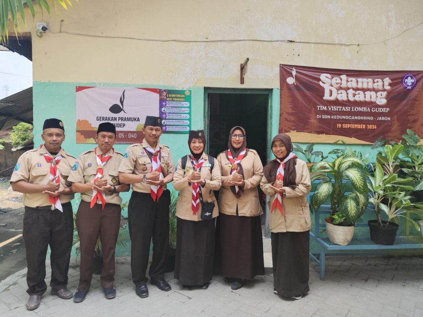 Luar Biasa! Kegiatan  Visitasi Lomba Gudep Di SDN Kedungcangkring- Jabon Sidoarjo