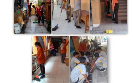 Pelaksanaan Gerakan Bersih (GEBER) Sidoarjo di SMP PGRI 7 Sedati