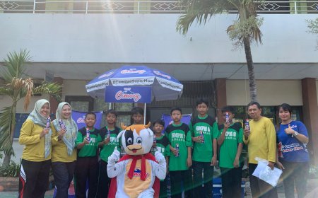 Gerakan Aksi Bergizi  Bersama Cimory SMP Negeri 6 Sidoarjo