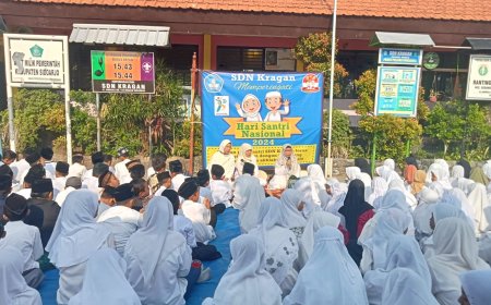 Peringatan Hari santri 2024 di SDN Kragan Kec. Gedangan