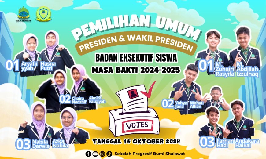 Pesta Demokrasi di SMP Progresif Bumi Shalawat: Semangat Pemilihan Presiden BES 2024