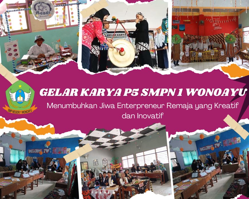 GELAR KARYA P5 SMPN 1 WONOAYU Menumbuhkan Jiwa Enterpreneur Remaja yang Kreatif dan Inovatif