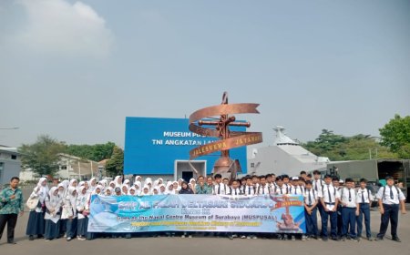 Outdoor Learning, Pelajar SMP Al Falah Deltasari Jelajahi Sejarah Maritim di Museum Pusat TNI AL