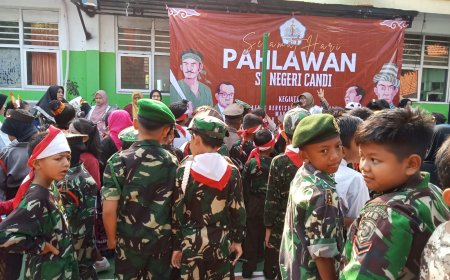 Peringatan Hari Pahlawan di SDN Candi Berlangsung Meriah dan Bermakna