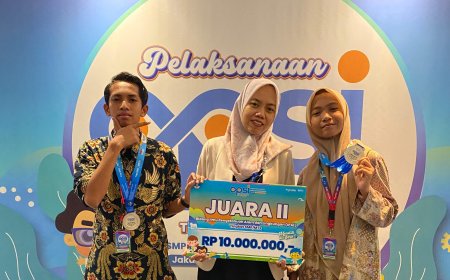 Dua Saintis Muda SMP Progresif Bumi Shalawat Sabet Juara 2 dalam Ajang OPSI 2024