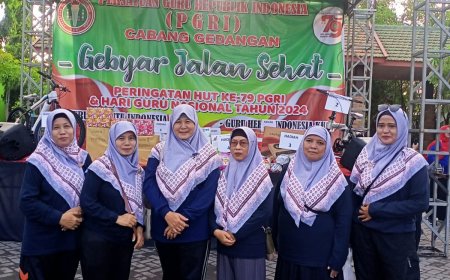 SDN Kragan ikuti kegiatan Peringatan HUT PGRI ke 79 Tahun 2024 di Kecamatan Gedangan