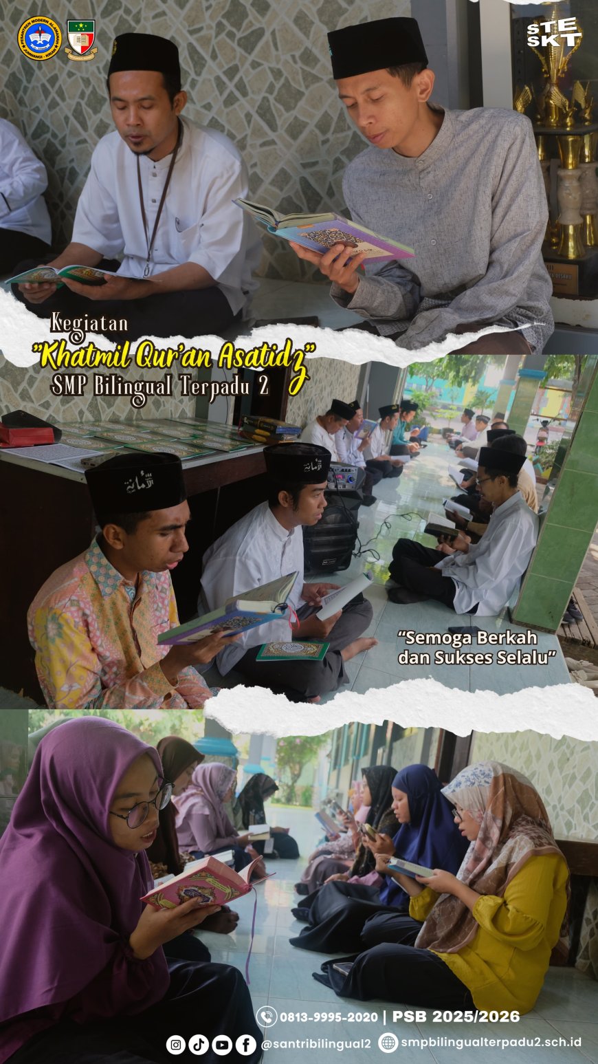 Khataman Al-Qur'an Ustaz/Ustazah SMP Bilingual Terpadu 2 untuk Menguatkan Silaturahmi dan Motivasi bagi Santri