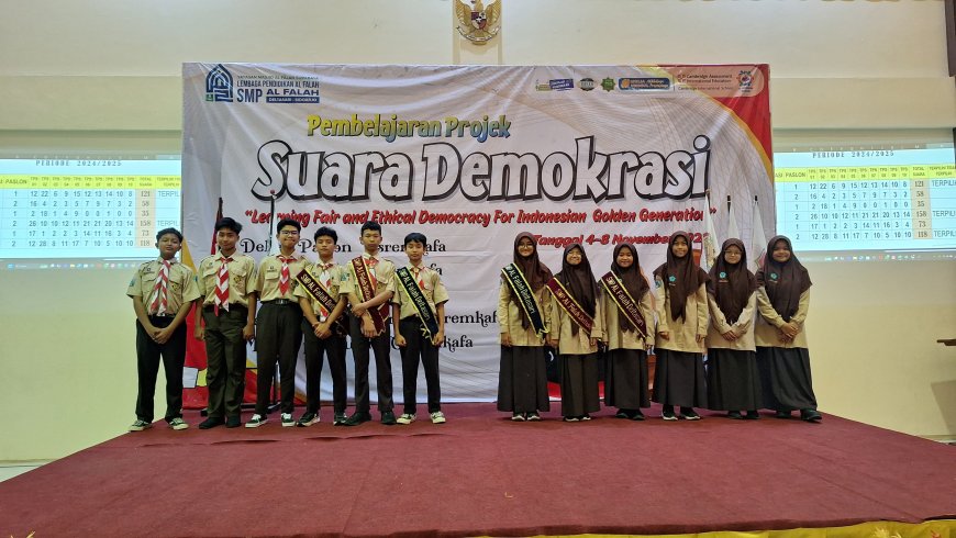 SMP Al Falah Deltasari Gelar Pemilu Raya untuk Pemilihan Ketua OSIS, REMAS, dan MPK