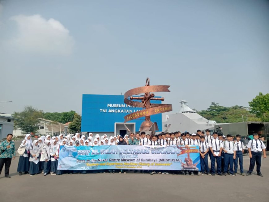 Outdoor Learning, Pelajar SMP Al Falah Deltasari Jelajahi Sejarah Maritim di Museum Pusat TNI AL