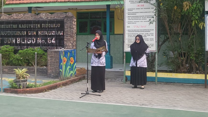 Upacara Bendera Memperingati Hari Guru Nasional 2024 di SDN BLIGO, "Guru Hebat, Indonesia Kuat"