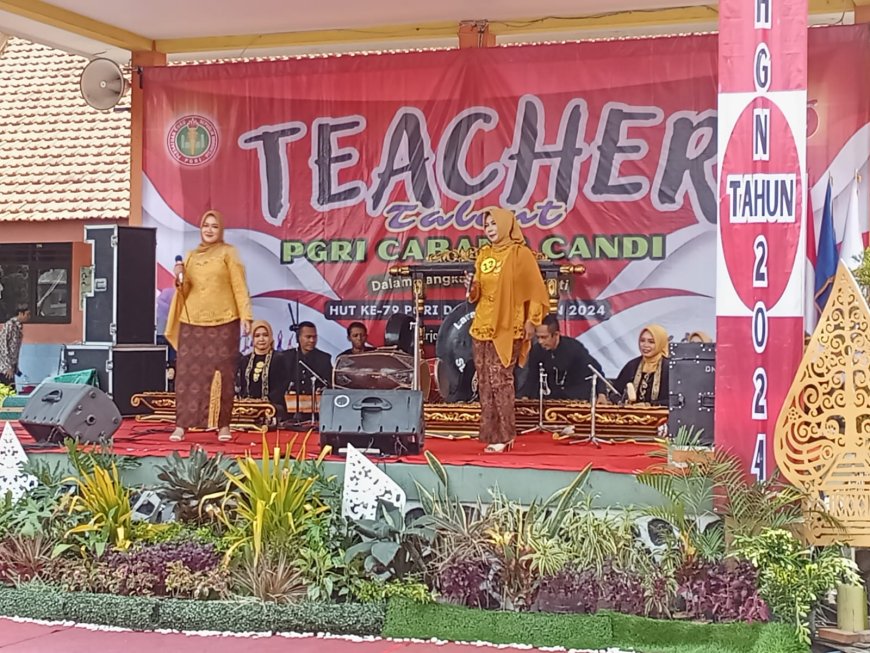 LARAS SWARA SD NEGERI CANDI MENDAPAT JUARA PENAMPIL TERBAIK KE 3 DALAM AJANG TEACHER TALENT PGRI CABANG CANDI