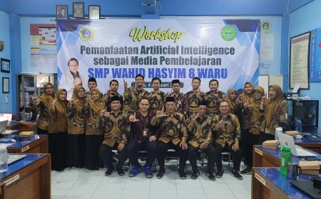 Workshop Pemanfaatan Artificial Intelligence bagi Media Pembelajaran di SMP Wahid Hasyim 8 Waru
