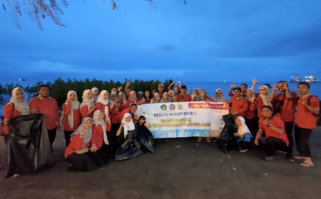 Aksi Bersih Pantai SMP Negeri 3 Candi dalam Rangka Hari Sampah Nasional 2025