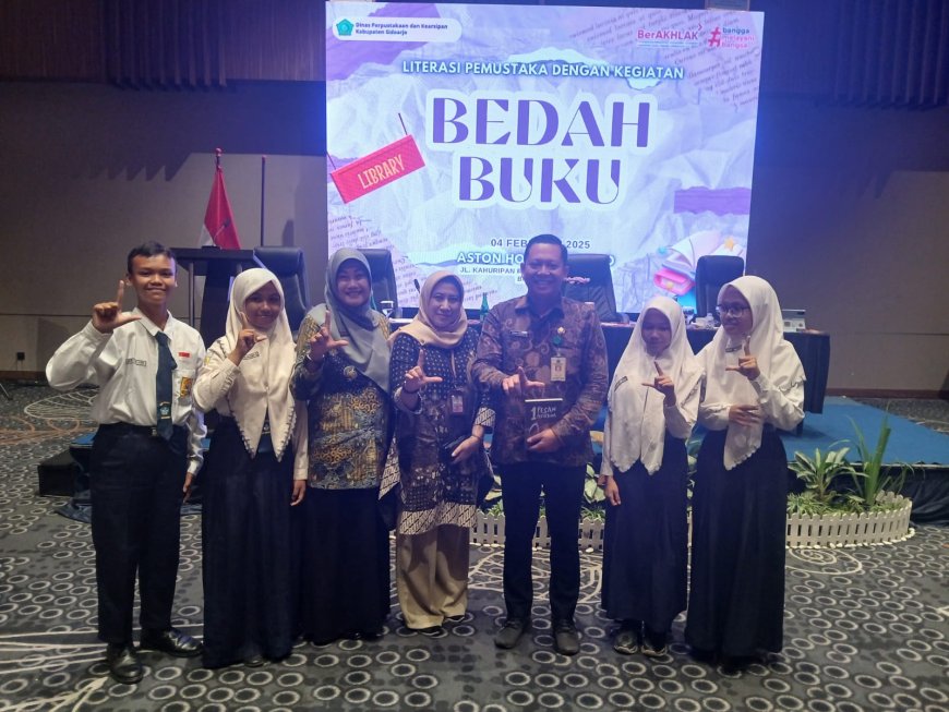 SMPN 1 Krembung  Hadiri Kegiatan Bedah Buku Bersama Dinas Perpustakaan dan Kearsipan Sidoarjo