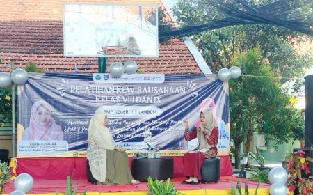 PELATIHAN KEWIRAUSAHAAN MEMBUAT PRODUK USAHA INOVATIF DAN STRATEGI PROMOSI EFEKTIF DI SMPN 1 PRAMBON