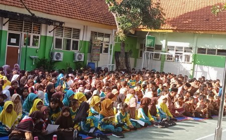 Seluruh Siswa SDN Candi Gelar Istighosah Jum'at Legi Sambut Ujian Sekolah Kelas 6