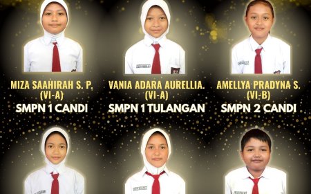 Enam Siswa SD Negeri Candi Lolos Jalur Prestasi Hasil Penilaian ke SMP Negeri di Kabupaten Sidoarjo