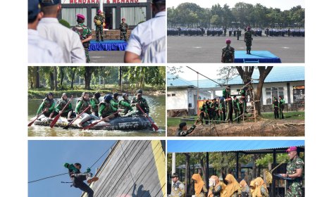 Ratusan Pelajar SMPN 5 Sidoarjo Ikuti Pelatihan Disiplin dan Karakter di Markas Brigif 2 Marinir