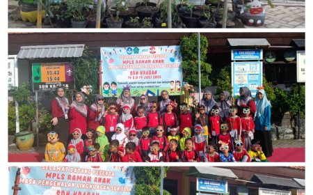 JJP Berkacamata Hias Semarakkan Penutupan MPLS Tahun 2025 di SDN Kragan Gedangan