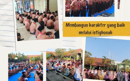 Jumat Berhati, Wujud Pembinaan Spiritual Warga Sekolah Melalui Istighosah Rutin. "Membangun Karakter yang baik melalui Istighosah":