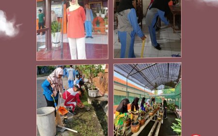 KERJA BAKTI PERINGATAN HUT KE-80 REPUBLIK INDONESIA TAHUN 2025 DI SMPN 1 BUDURAN