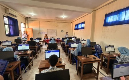 Semangat Literasi dan Numerasi, SMP PGRI 7 Sedati Sukses Gelar ANBK 2025