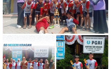 SDN Kragan Raih 4 Piala pada POR Kec. Gedangan 2025