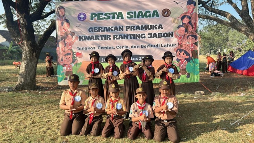 SDN Balongtani Raih Juara Harapan 2 Pesta Siaga Pramuka se-Kecamatan Jabon