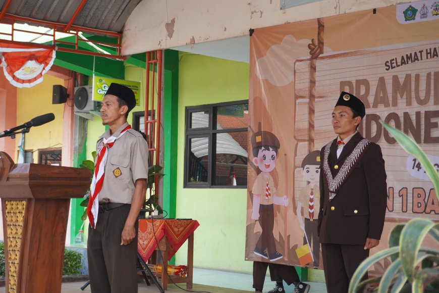 Peringatan Hari Pramuka 14 Agustus 2025 di SMP Negeri 1 Balongbendo