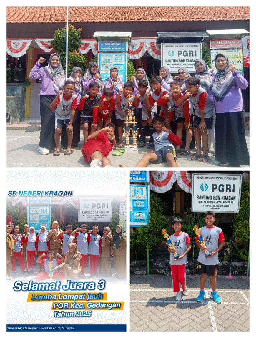 SDN Kragan Raih 4 Piala pada POR Kec. Gedangan 2025