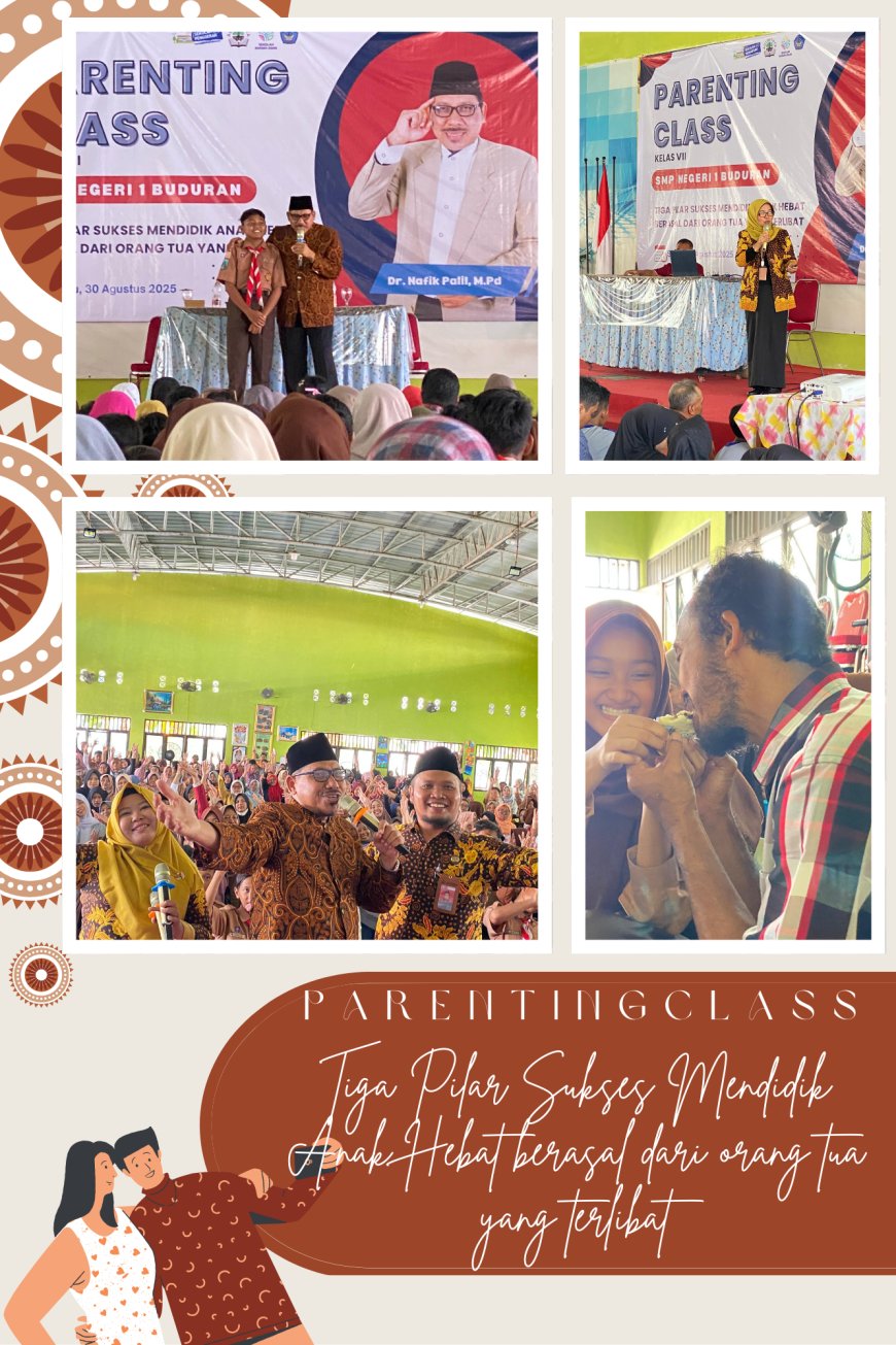 SMP Negeri 1 Buduran Gelar Parenting Class Bersama Dr. Nafik Palili, M.Pd