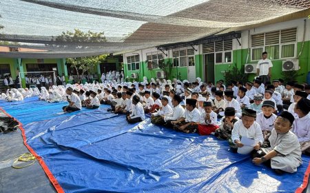 Siswa Kelas 1 sampai 5 SD Negeri Candi Peringati Hari Santri Nasional 2025 dengan Penuh Kekhidmatan dan Kebersamaan