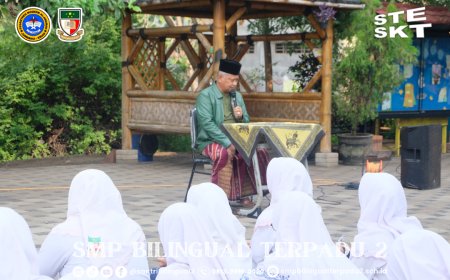 KH. Nurcholis Misbah Tanamkan Semangat Kepemimpinan pada Pengurus OSIS SMP Bilie