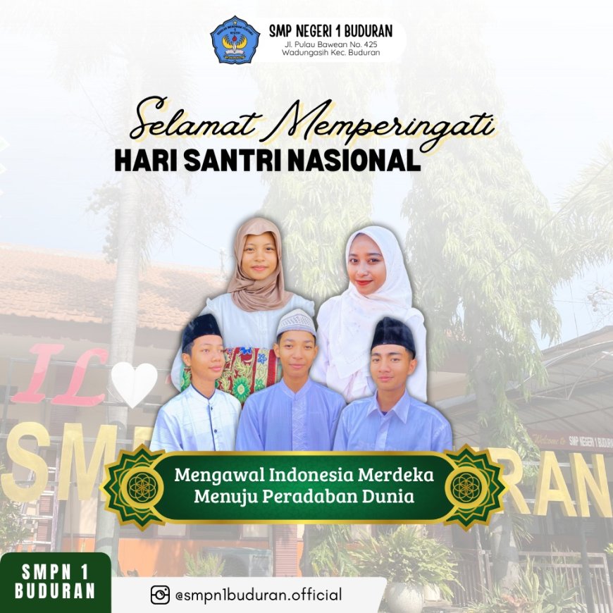 SMPN 1 Buduran Gelar Istighosah dan Sholat Dhuha untuk Peringati Hari Santri Nasional 2025
