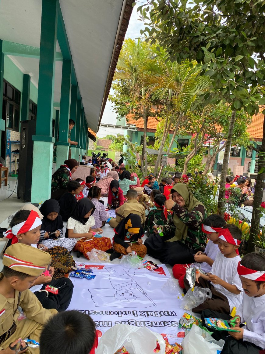 Semangat Sumpah Pemuda di SDN Banjarsari: Kolase Pahlawan dari Kemasan Snack Meriahkan Hari Bersejarah
