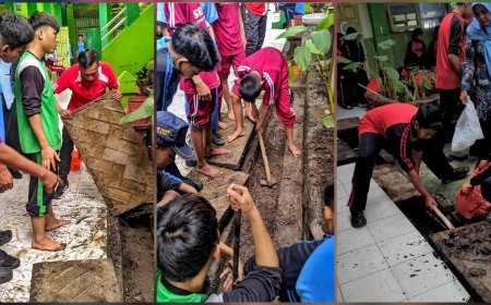 Gerakan Jum’at Bersih, Komitmen SMP Negeri 1 Candi Ciptakan Lingkungan Sekolah Sehat