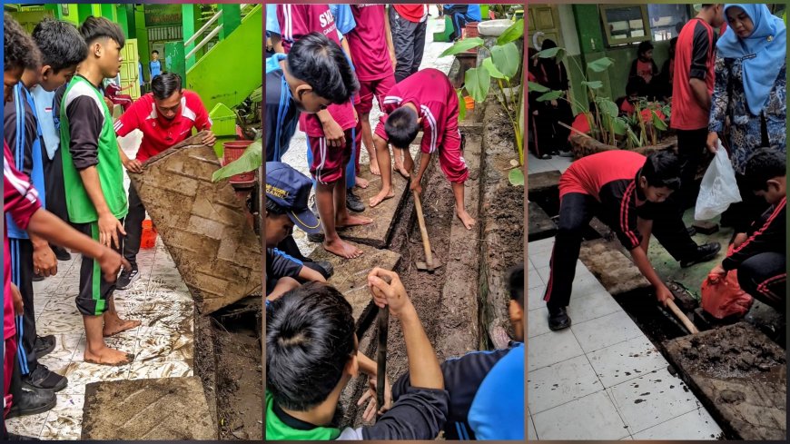 Gerakan Jum’at Bersih, Komitmen SMP Negeri 1 Candi Ciptakan Lingkungan Sekolah Sehat