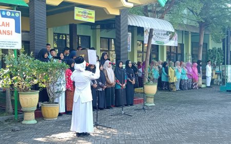 "Semarak perayaan hari jadi Kabupaten Sidoarjo ala SMP Negeri 1 Jabon"