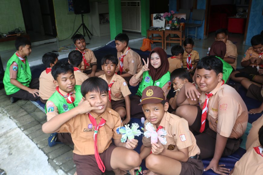 Peringatan Hari Peduli Sampah, SMPN 1 Jabon Menggelar Kampanye Aksi Nyata di SDN Dukuhsari 2