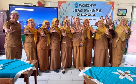 TINGKATKAN KUALITAS BELAJAR, SDN BALONGGABUS HADIRKAN WORKSHOP STRATEGI  LITERASI-NUMERASI