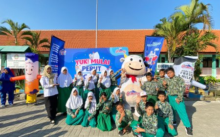 Energi Pagi SDN Banjarsari: Senam, Susu, dan Semangat Sehat Bersama Cimory