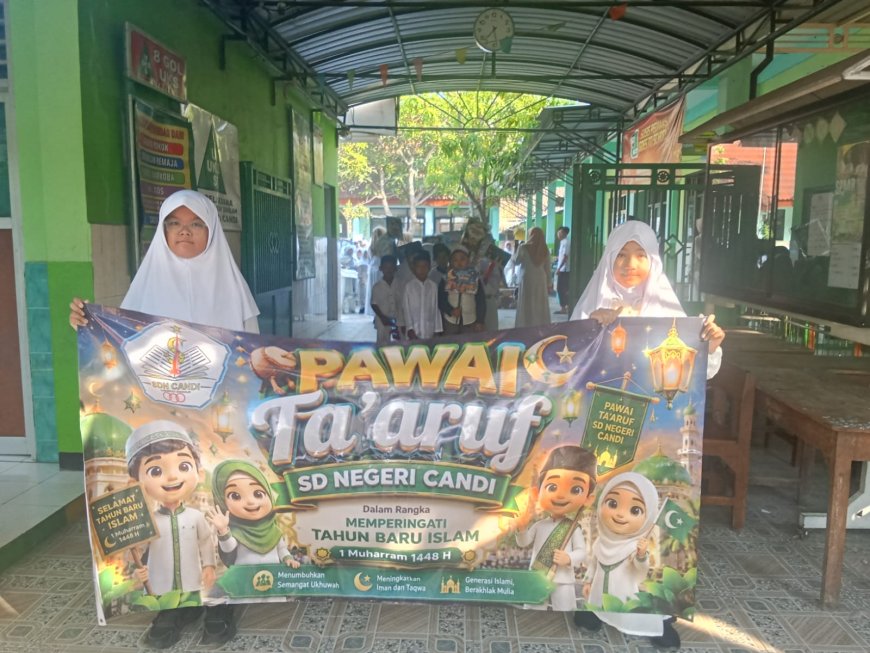 Pawai Ta’aruf SD Negeri Candi Meriahkan Tahun Baru Islam 1 Muharram 1448 H