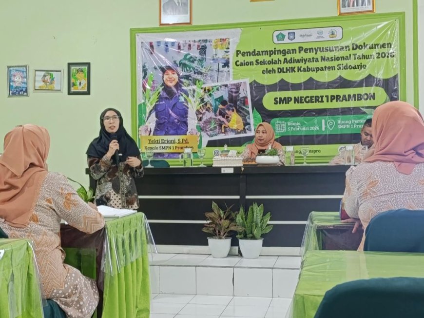 Pendampingan Penyusunan Dokumen Calon Sekolah Adiwiyata Nasional Tahun 2026 oleh DLHK Kab. Sidoarjo