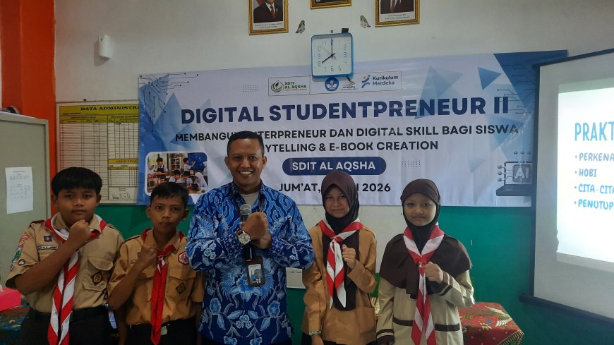 Digital Studentpreneur II Hadir di SDIT Al Aqsha, Bekali Siswa dengan Keterampilan Storytelling dan Kreativitas Digital