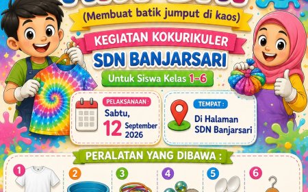 Kreasi Warna di Atas Kaos: Serunya Membatik Jumput di SDN Banjarsari