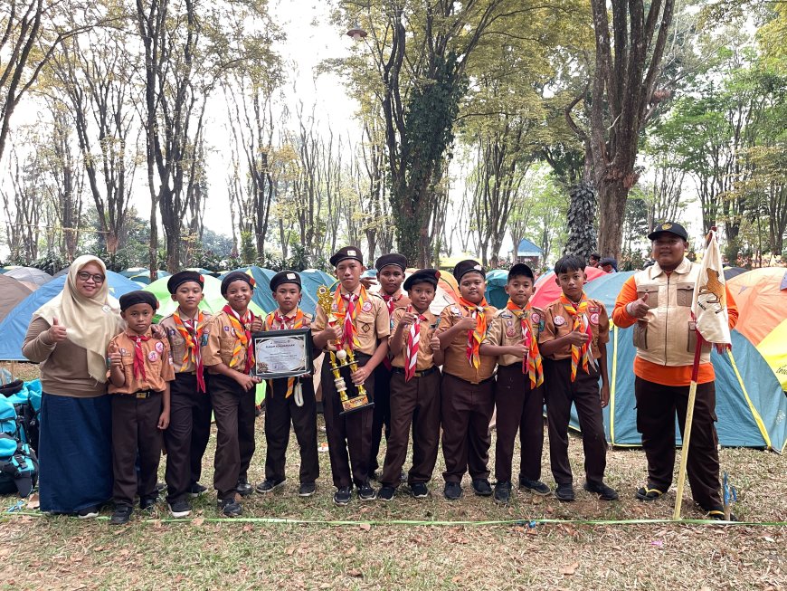Berani, Kompak, dan Tangguh! Pramuka SDN Balonggabus Raih Juara Harapan 2 LT II 2026