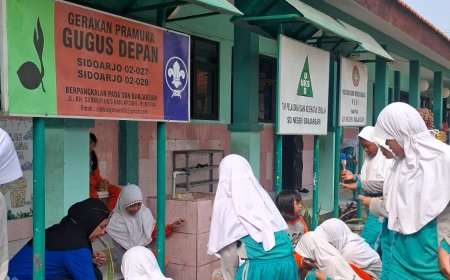 Satu Semangat, Satu Aksi! Gaya Seru SDN Banjarsari Wujudkan Sekolah Asri di Hari Sumpah Pemuda