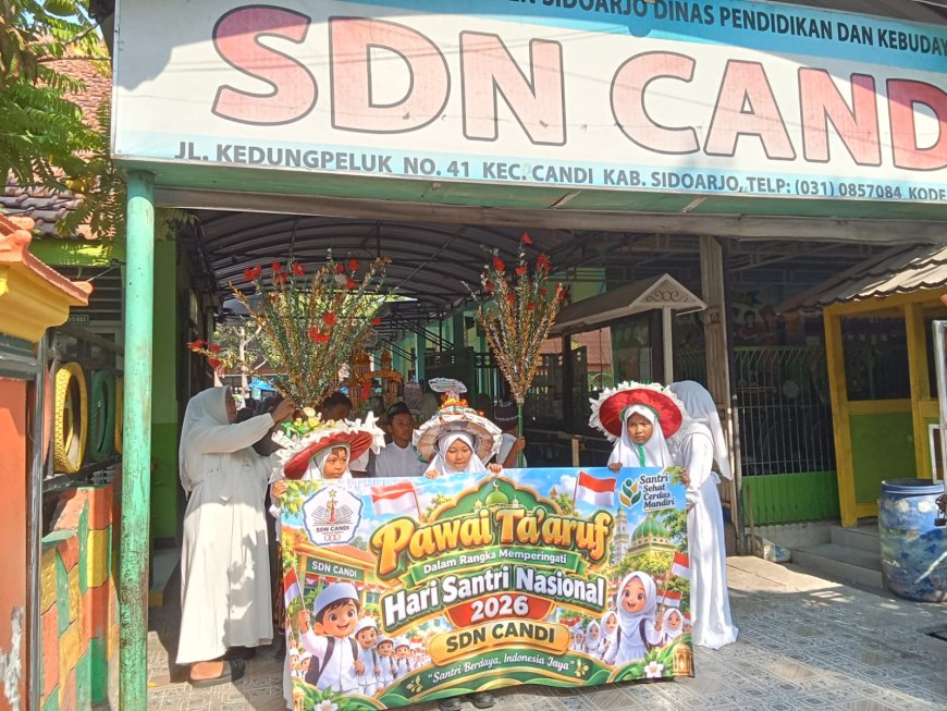 SD Negeri Candi Peringati Hari Santri 2026 dengan Upacara dan Pawai Ta’aruf Kreatif